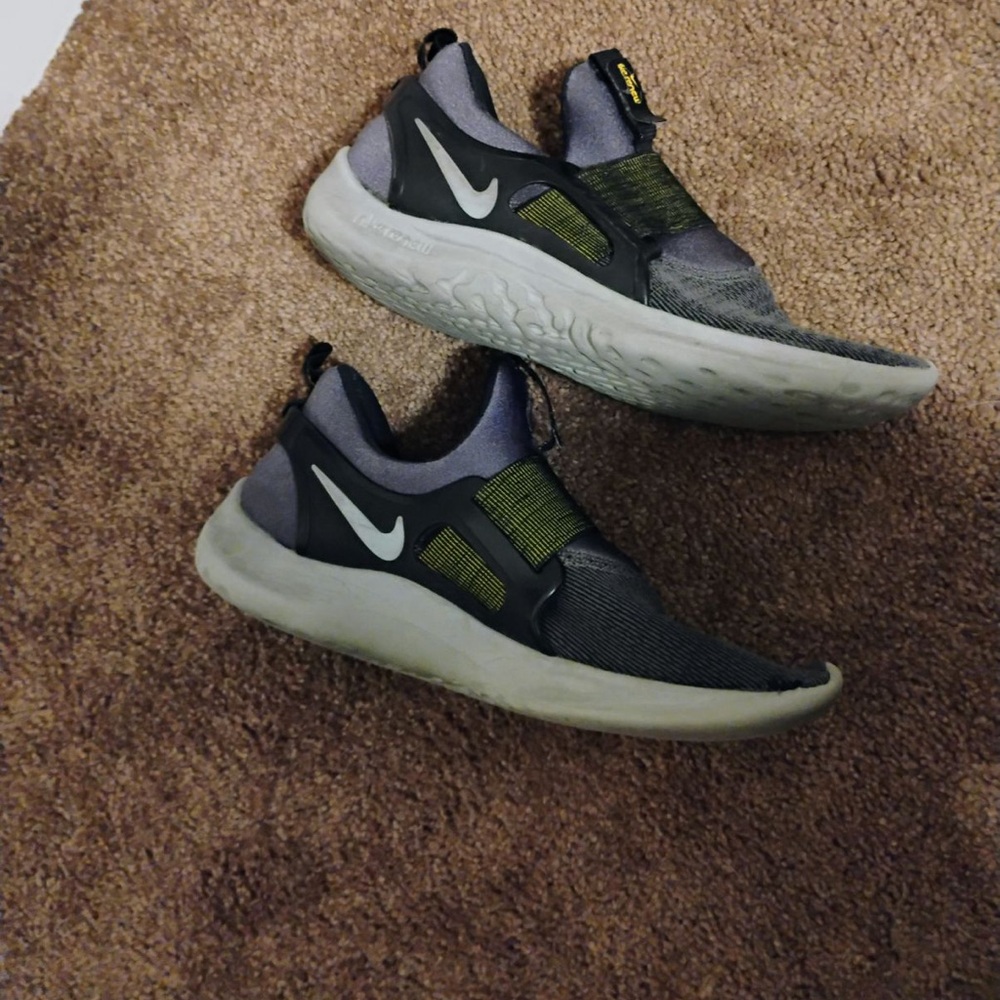 Nike Gray and Green Athletic Shoes
